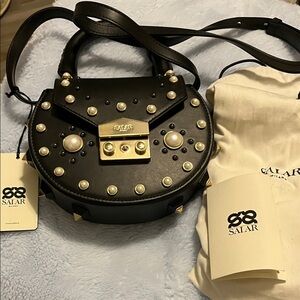 Black Studded Crossbody Bag